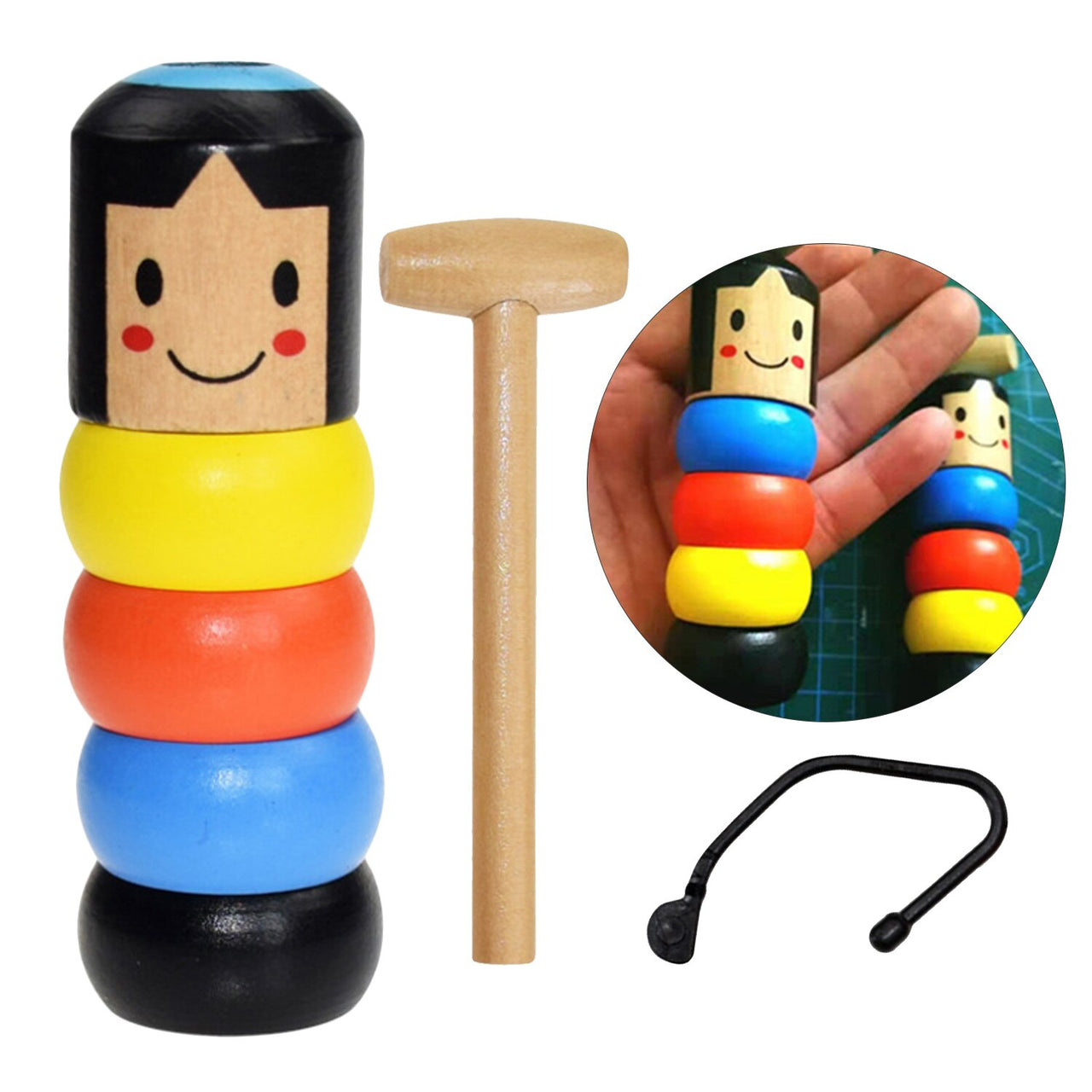 Unbreakable Wooden Man Magic Toy - thedealzninja