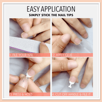 Thumbnail for Glue-on French Nail Tips Kit (100 Pcs) - thedealzninja