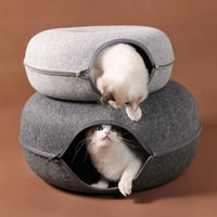 Thumbnail for Interactive Basket Cuddly Cat Bed - thedealzninja