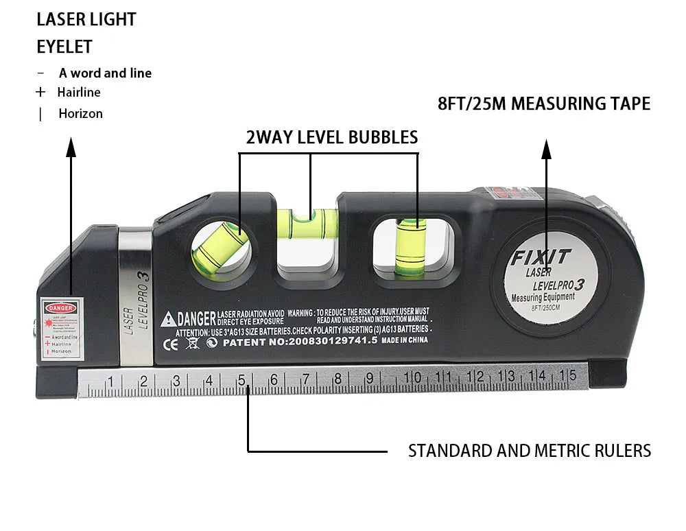 4 in 1 Multifunction Laser Measuring Device