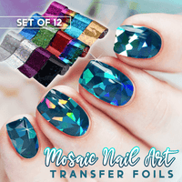 Thumbnail for Reflective Mosaic Nail Art Transfer Foils (Set of 12) - thedealzninja