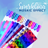 Thumbnail for Reflective Mosaic Nail Art Transfer Foils (Set of 12) - thedealzninja