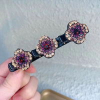 Thumbnail for Sparkling Crystal Stone Braided Hair Clips - thedealzninja