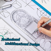 Thumbnail for Multifunctional Geometric Ruler - thedealzninja