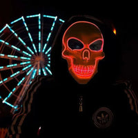 Thumbnail for Horror Skull Mask with LED Lights