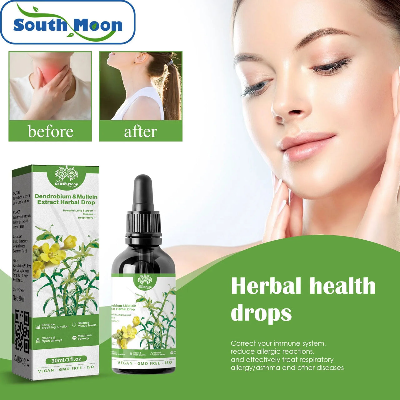 Dendrobium & Mullein Extract Herbal Drops - thedealzninja