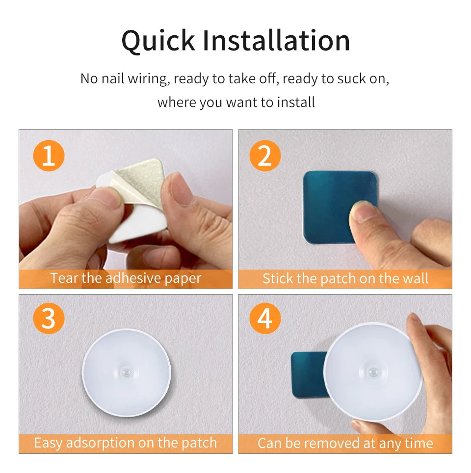 Rechargeable Motion Sensor Puck Lights - thedealzninja