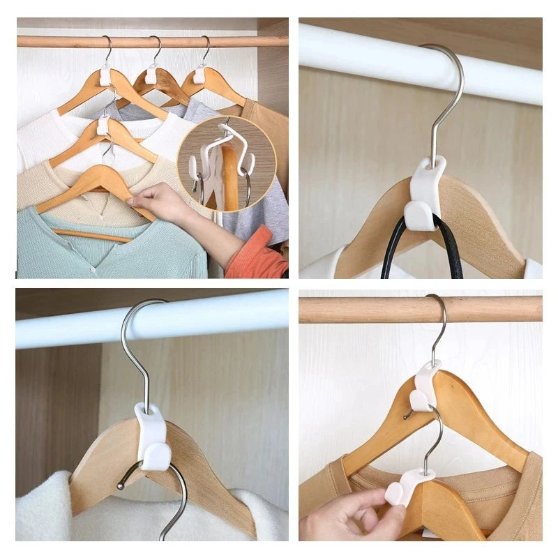 Space-Saving Clothes Hanger Connector