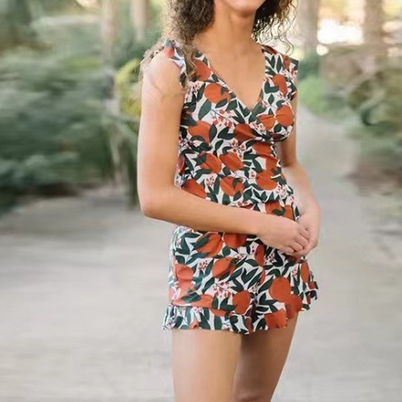 Swim Romper with Built-In Bra - thedealzninja