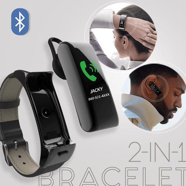 2-in-1 Smart Bracelet With Bluetooth Earphones - thedealzninja