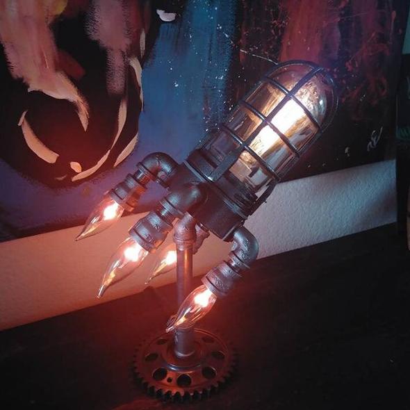 Steampunk Rocket Lamp - thedealzninja