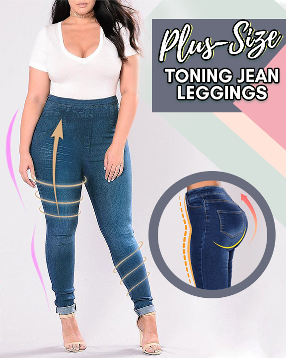 Plus Size Toning Jeans Leggings - thedealzninja