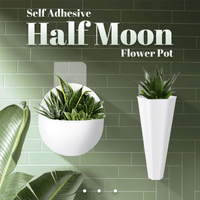 Thumbnail for Self Adhesive Half Moon Flowerpot - thedealzninja