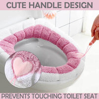 Thumbnail for Plush Toilet Seat Cover Pad with Handle - thedealzninja