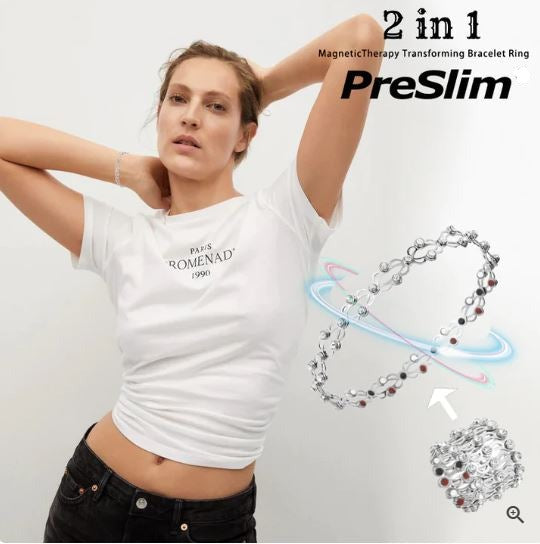 PreSlim 2 in 1 Magnetic Therapy Bracelet Ring - thedealzninja