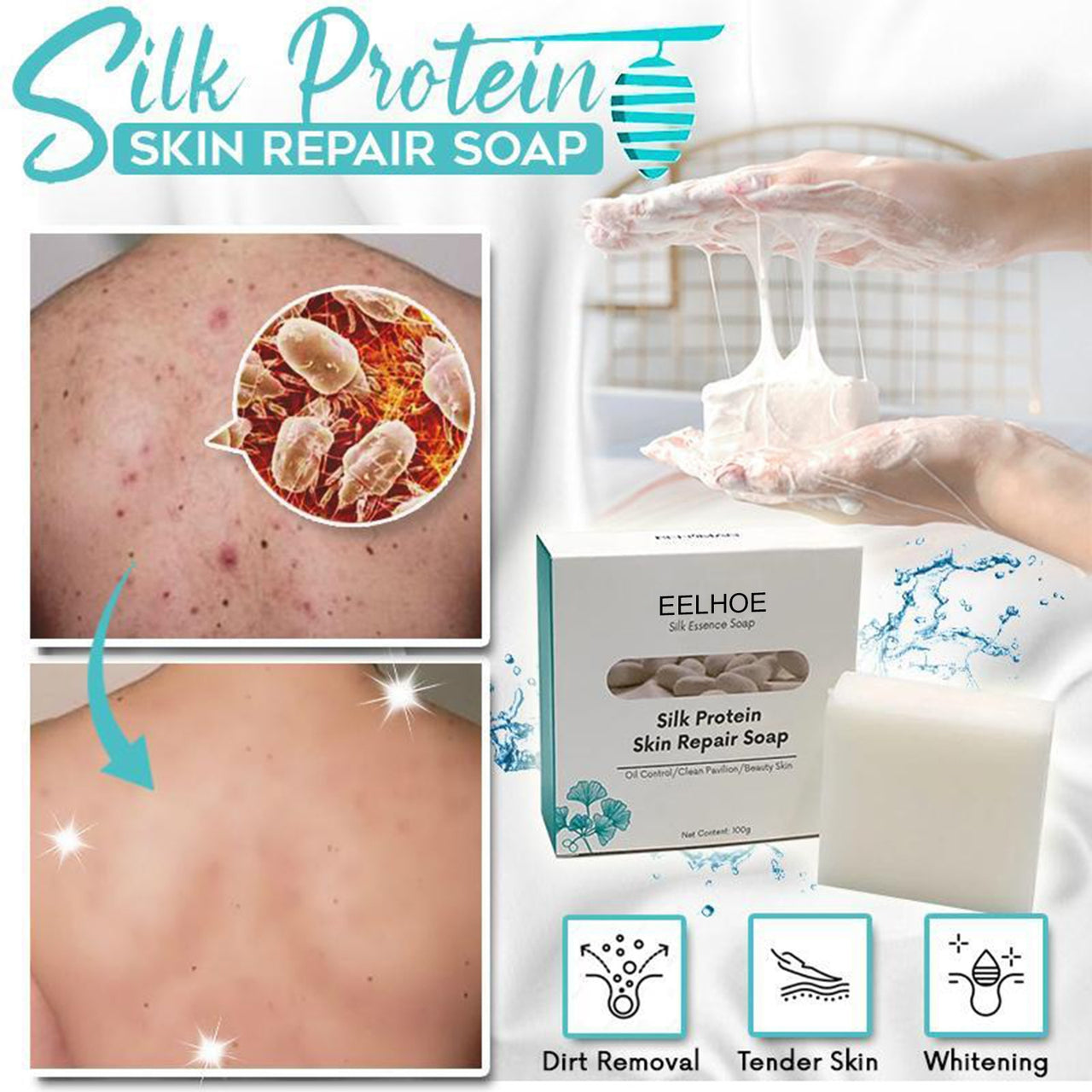 EELHOE™ Silk Protein Skin Repair Soap - thedealzninja