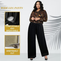 Thumbnail for Ice Silk Wide Leg Pants Women - thedealzninja