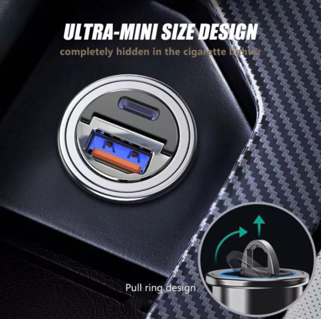 Hot Sale - Metallic Design Mini Car Charger - thedealzninja