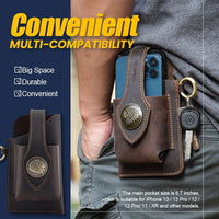 Thumbnail for Multifunctional Leather Mobile Phone Bag - thedealzninja