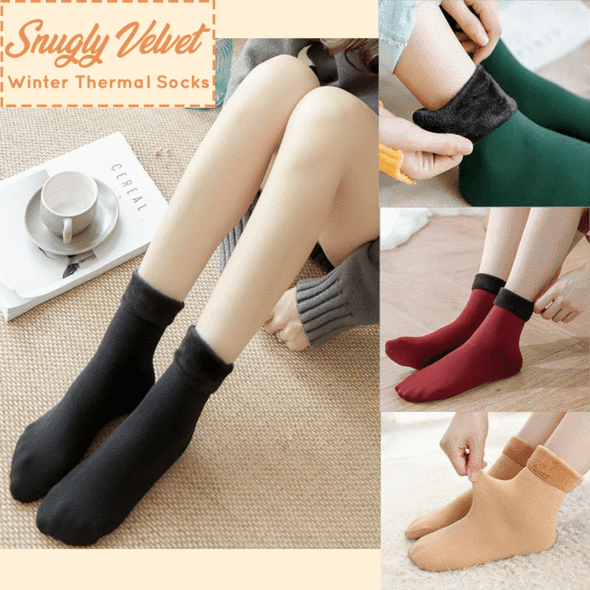 Snugly Velvet Winter Thermal Socks - thedealzninja