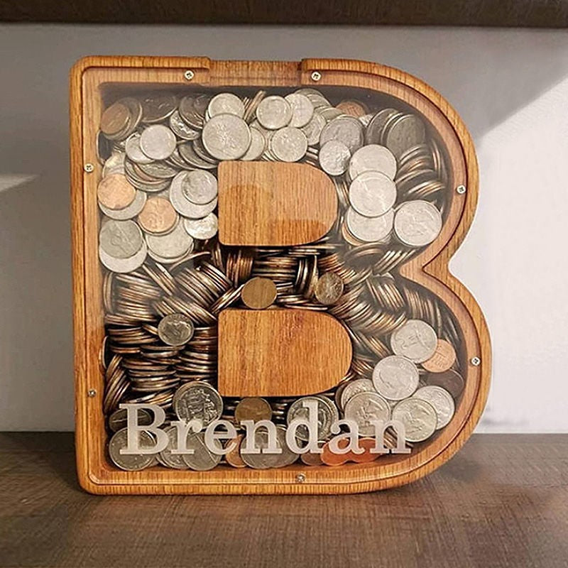 Piggy Bank - Wooden Gift For Kids - thedealzninja