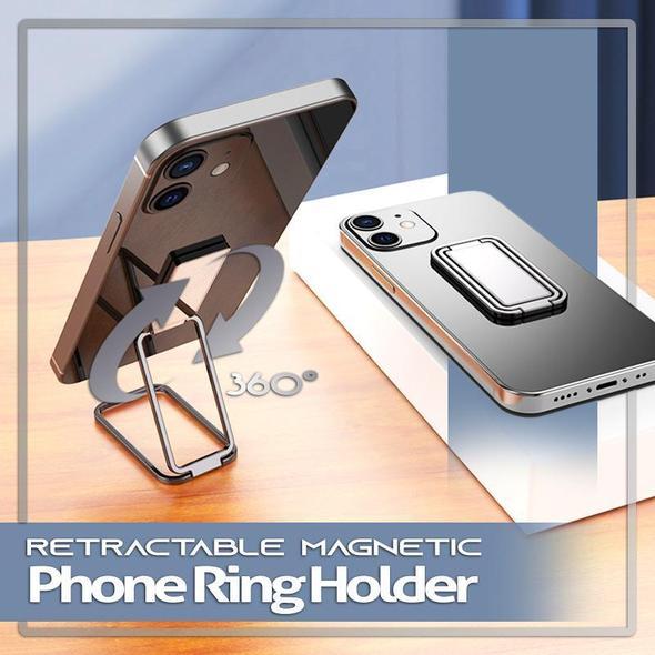 Retractable Magnetic Phone Ring Holder - thedealzninja