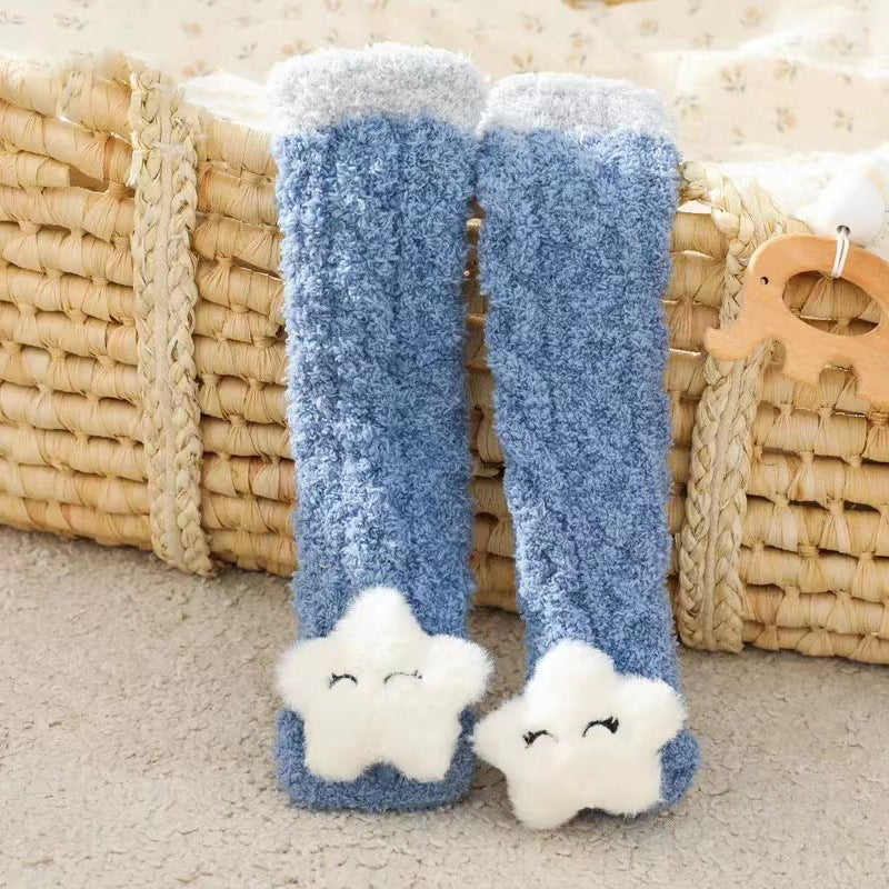 3D Baby Winter Fluffy Fuzzy Slipper Socks - thedealzninja