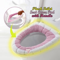 Thumbnail for Plush Toilet Seat Cover Pad with Handle - thedealzninja