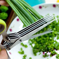 Thumbnail for 5 Blade Kitchen Salad Scissors - thedealzninja