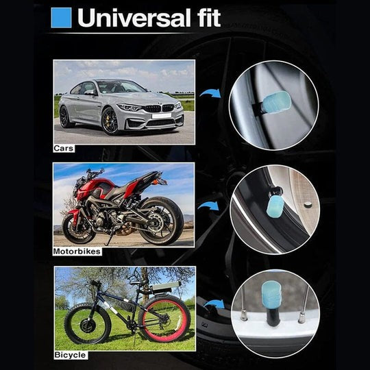 Universal Fluorescent Tire Valve Caps (4 PCS/Set) - thedealzninja