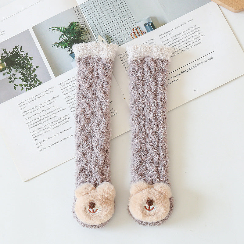 3D Baby Winter Fluffy Fuzzy Slipper Socks – thedealzninja