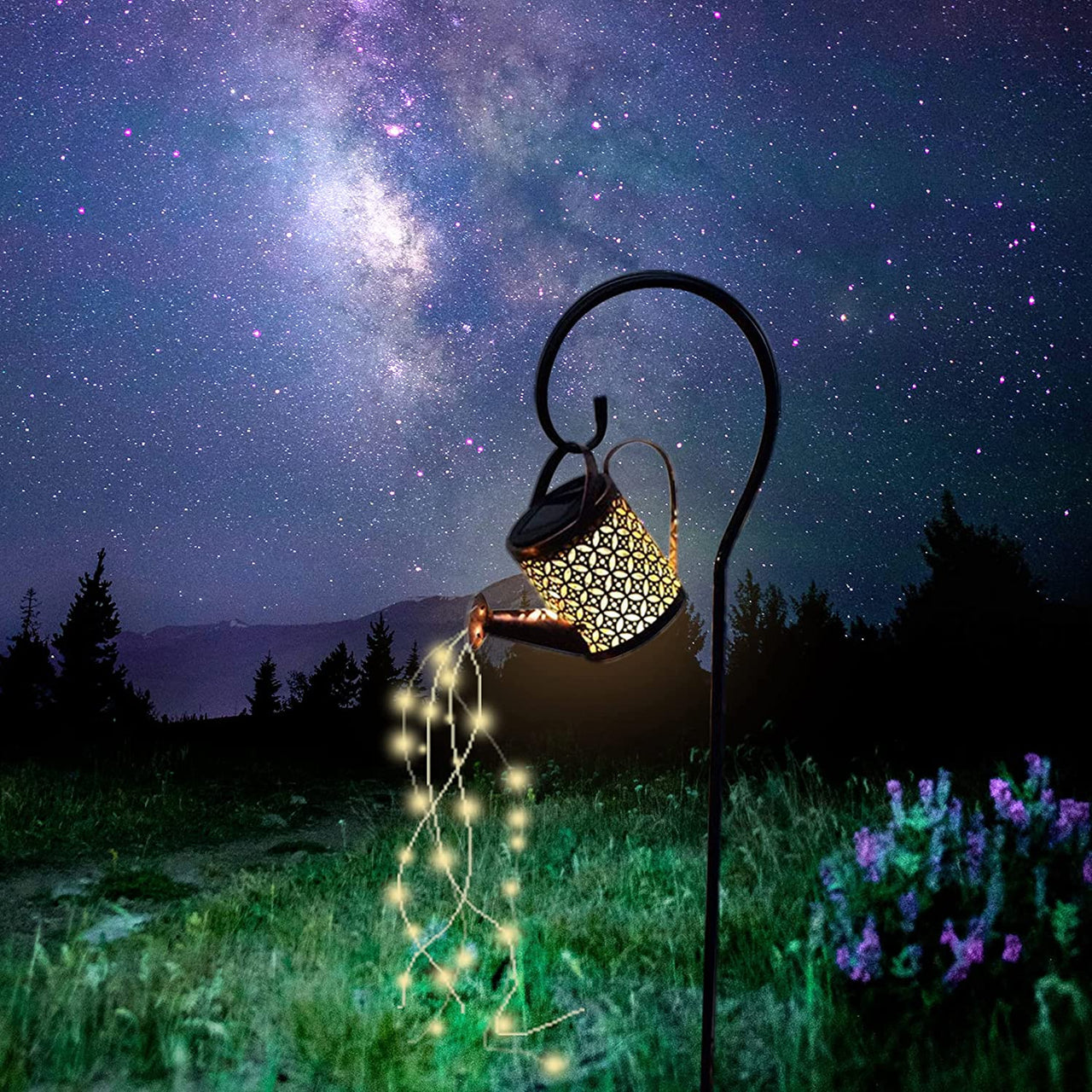 Solar Glowing Fairy Watering Can Light - thedealzninja