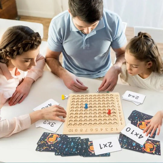 Wooden Montessori Multiplication Board Game - thedealzninja