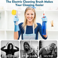 Thumbnail for Electric Cleaning Brush With 3 Brush Heads - thedealzninja