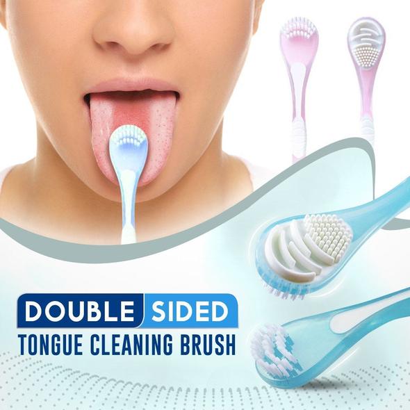 Double Side Tongue Cleaner Brush - thedealzninja