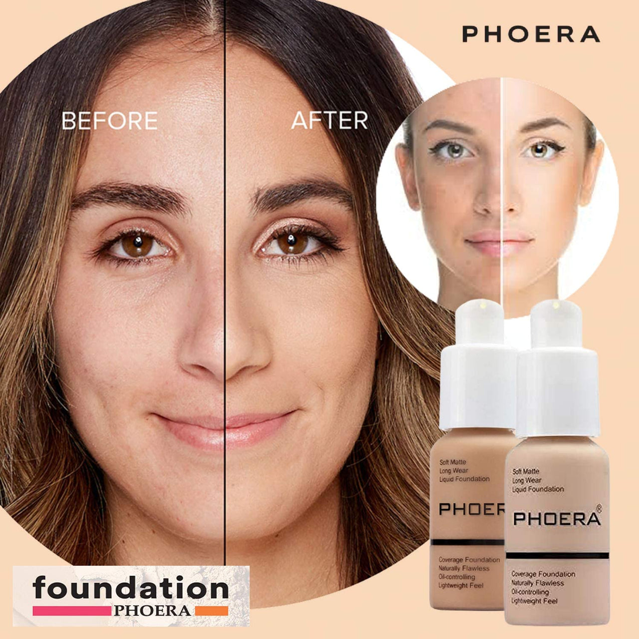 Phoera Full Coverage Liquid Foundation - thedealzninja