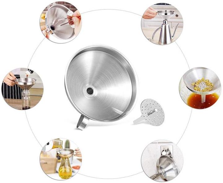 Stainless Steel Kitchen Oil Funnel - thedealzninja