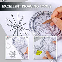 Thumbnail for Multifunctional Geometric Ruler - thedealzninja