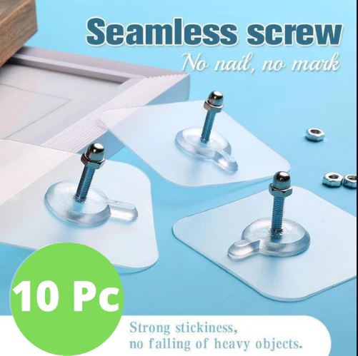 Self Adhesive Nails Wall Mount Non-Trace Screw Stickers - thedealzninja
