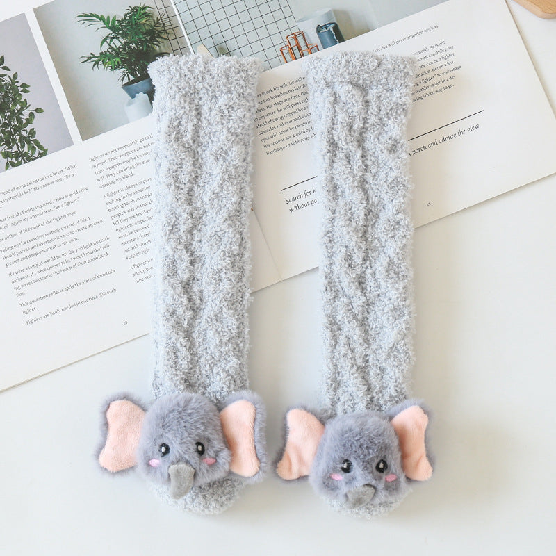 3D Baby Winter Fluffy Fuzzy Slipper Socks - thedealzninja