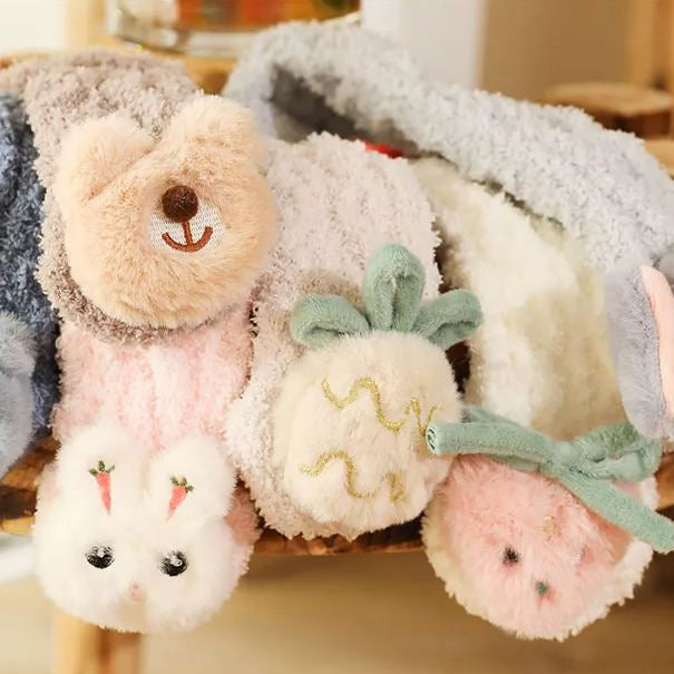3D Baby Winter Fluffy Fuzzy Slipper Socks - thedealzninja