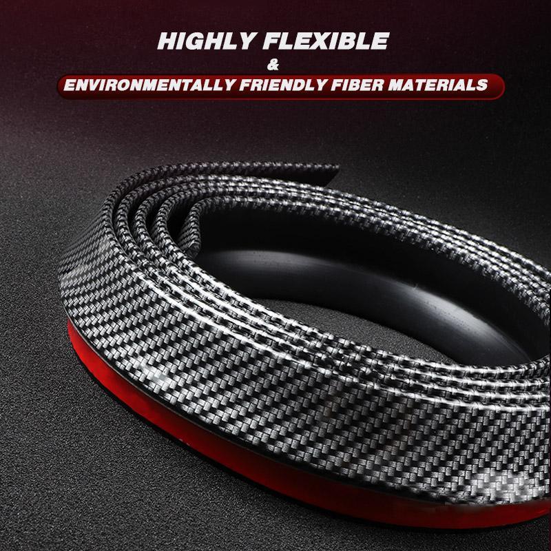 Universal Carbon Fiber Front Bumper Lip Strip - thedealzninja