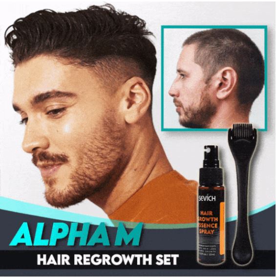 Alpha M Hair Regrowth Roller+Essence Set - thedealzninja