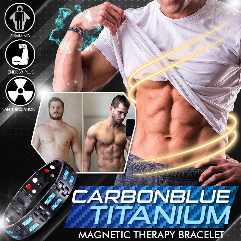 Color CarbonBlue Titanium Bracelet - thedealzninja