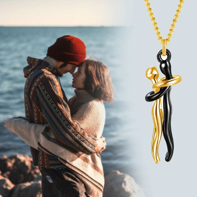 Hug Necklace- The Tale of Two Lovers Necklace - thedealzninja