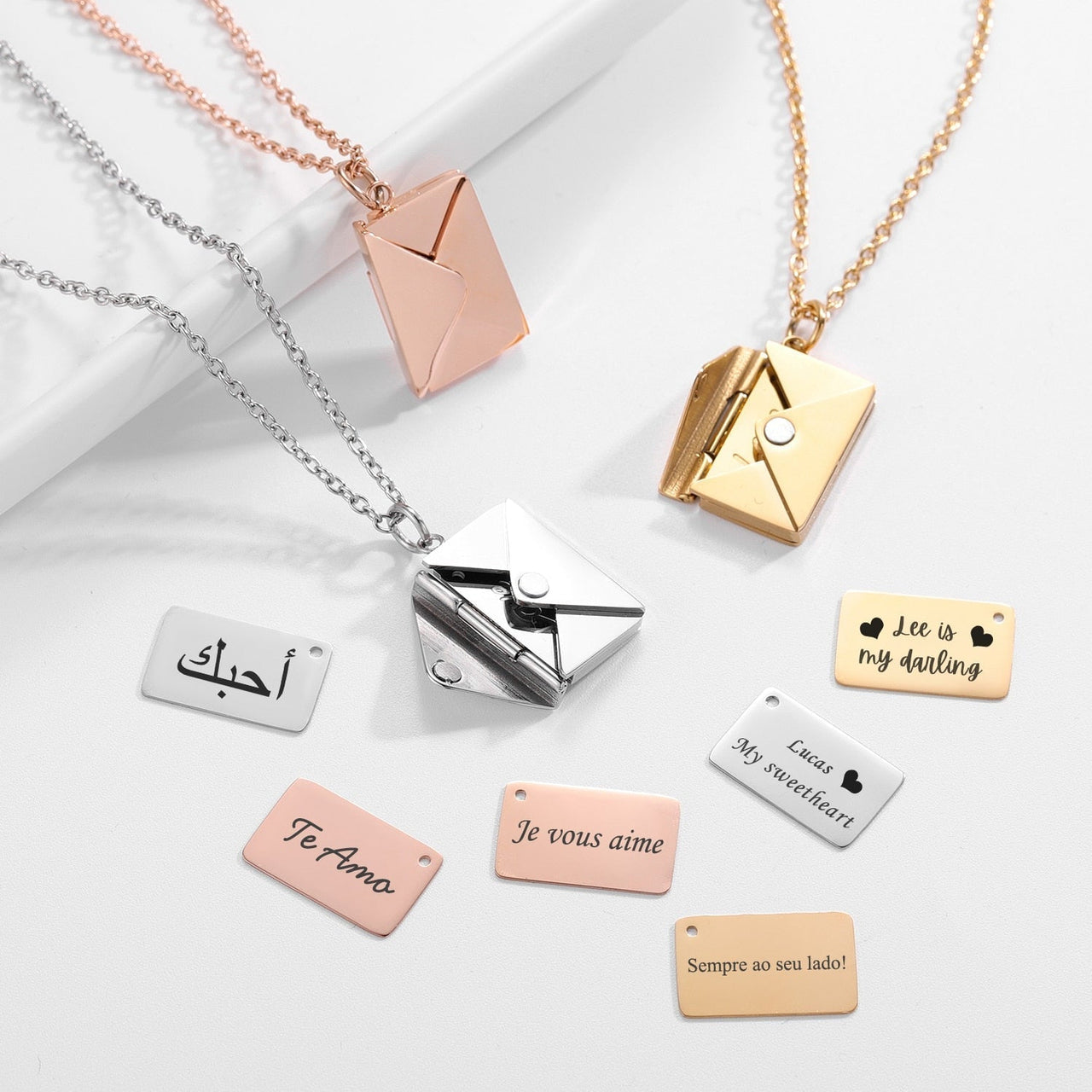 Personalized Envelope Letter Necklace - thedealzninja