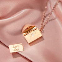 Thumbnail for Personalized Envelope Letter Necklace - thedealzninja