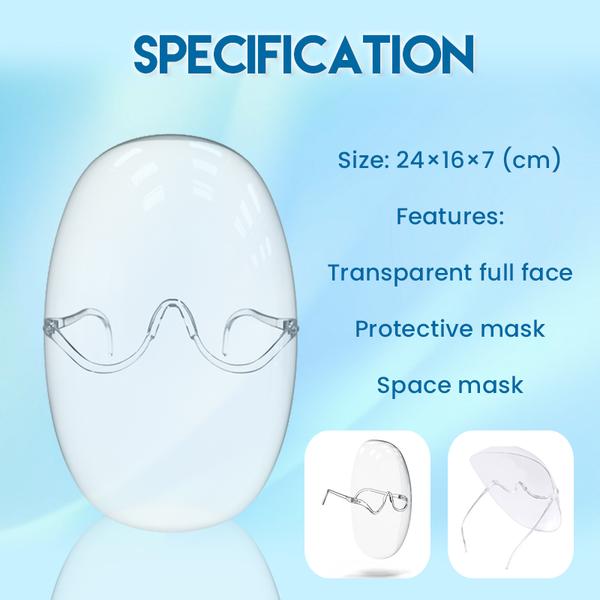 Crystal Transparent Fashion Full Coverage Face Shield - thedealzninja