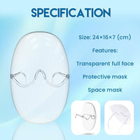 Thumbnail for Crystal Transparent Fashion Full Coverage Face Shield - thedealzninja