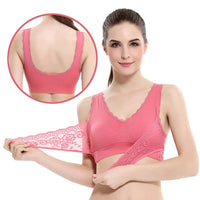 Thumbnail for Front Cross Adjustable Side Buckle Lace Bra - thedealzninja